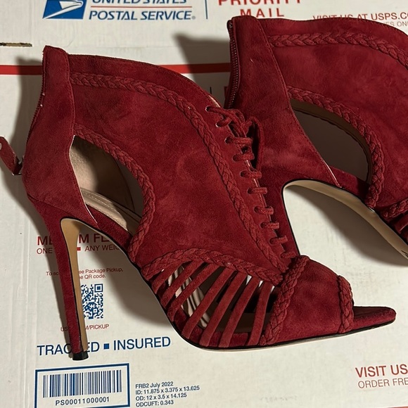 AVEC LES FILLES JOYCE BOOTIE cherry pink size 10M - Picture 2 of 10